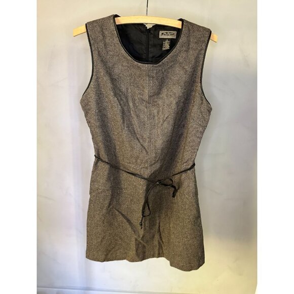 ⚡SOLD⚡ GAP Vintage 90s 60s Wool Sheath Dress Leather Tie Sleeveless Size 6 - Picture 1 of 9